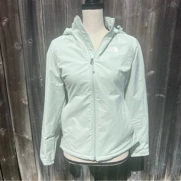 Mint Green North Face Rain Jacket - Picture 1 of 7